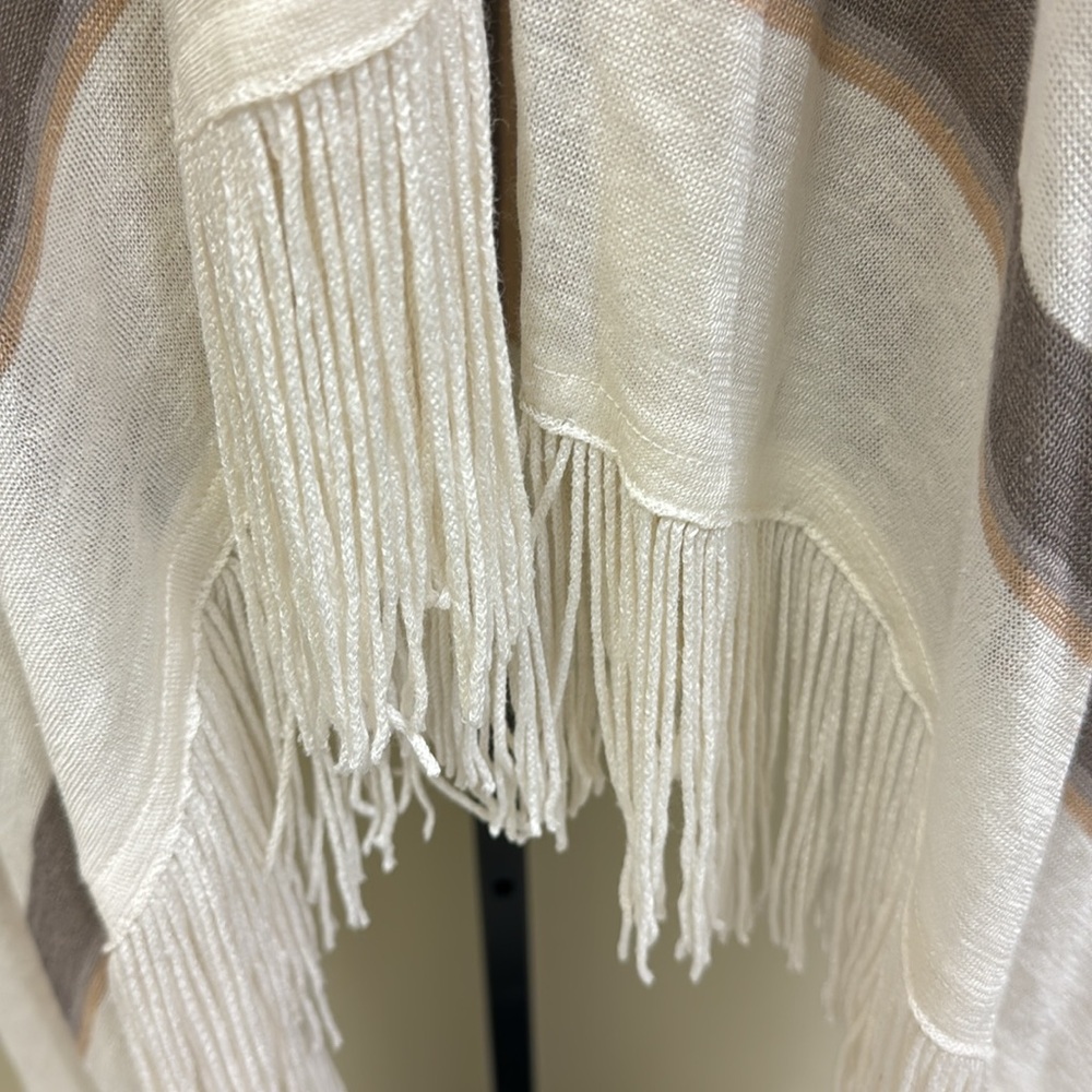 Plus Size Zozo Open Front Poncho With Fringe - image 3